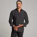 Mens Everett Poplin Shirt MWTP0001 Washed Black
