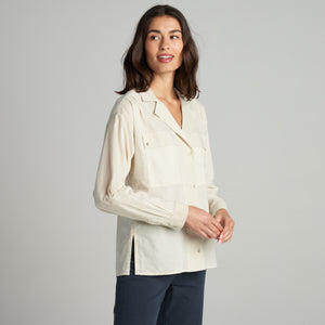 Womens Fay Utility Camp Shirt WWTP0011 Bone