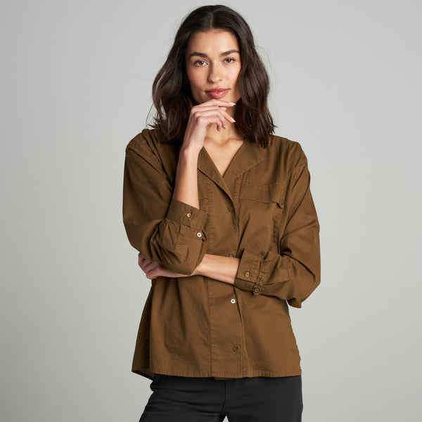 Womens Fay Utility Camp Shirt WWTP0011 Uniform Green