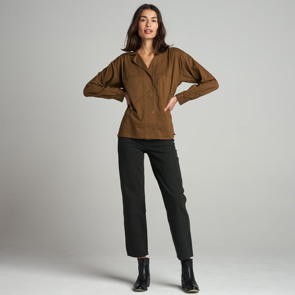 Womens Fay Utility Camp Shirt WWTP0011 Uniform Green
