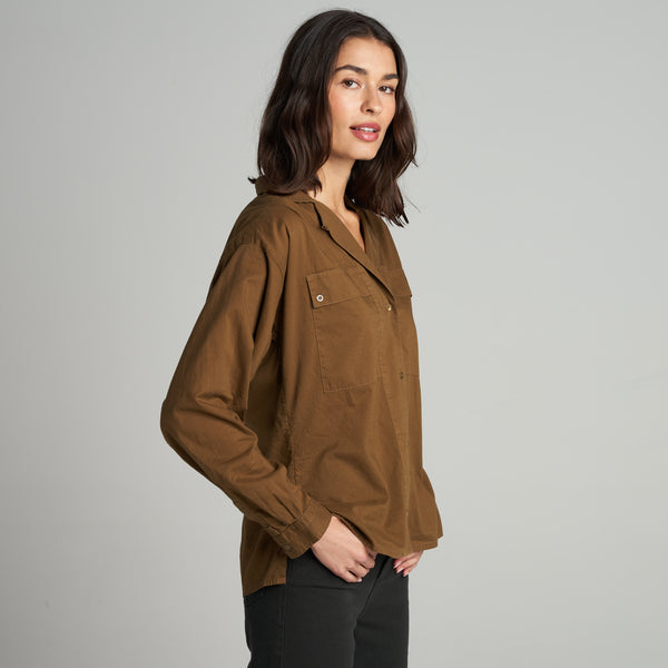 Womens Fay Utility Camp Shirt WWTP0011 Uniform Green