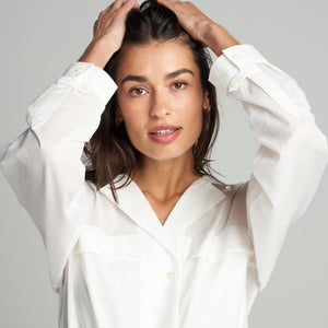 Womens Fay Utility Camp Shirt WWTP0011 White