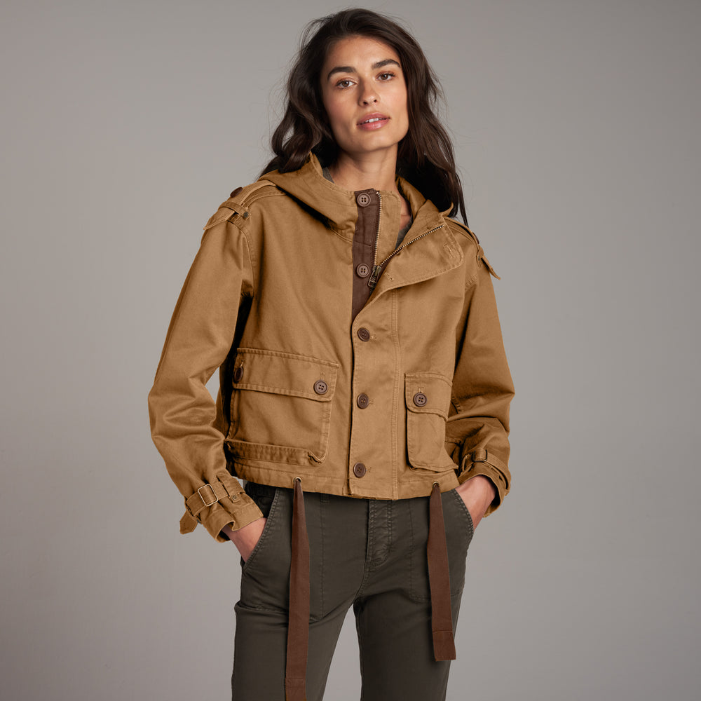 Womens Finnian Hooded Utility Jacket WWOW0004 Olive Wood