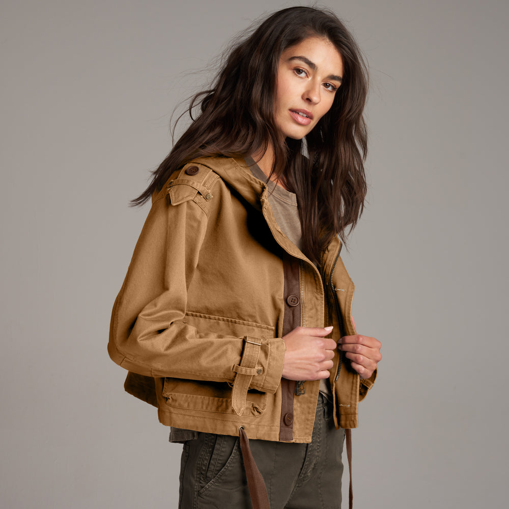 Womens Finnian Hooded Utility Jacket WWOW0004 Olive Wood
