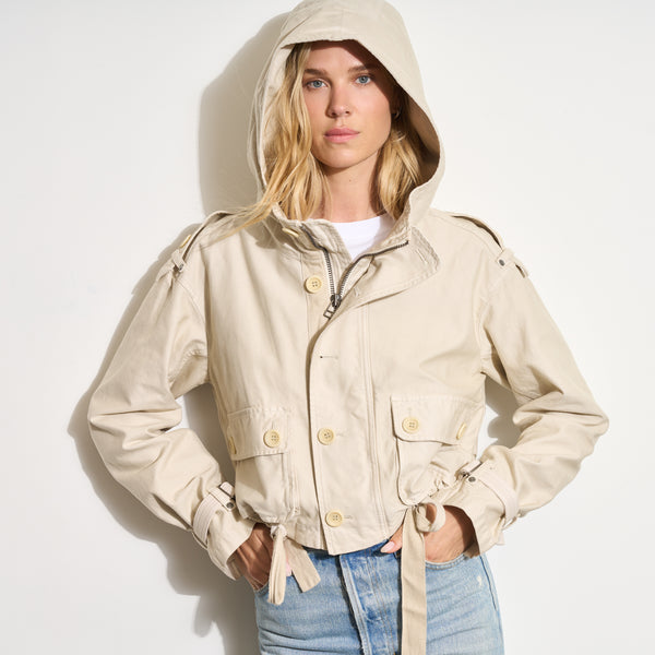 Womens Finnian Hooded Utility Jacket WWOW0004 Bone