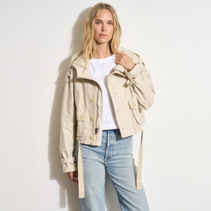 Womens Finnian Hooded Utility Jacket WWOW0004 Bone