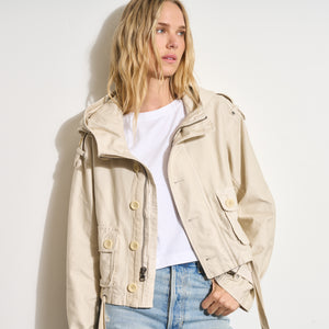 Womens Finnian Hooded Utility Jacket WWOW0004 Bone
