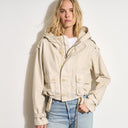 Womens Finnian Hooded Utility Jacket WWOW0004 Bone