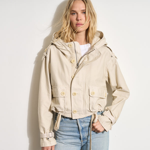 Womens Finnian Hooded Utility Jacket WWOW0004 Bone