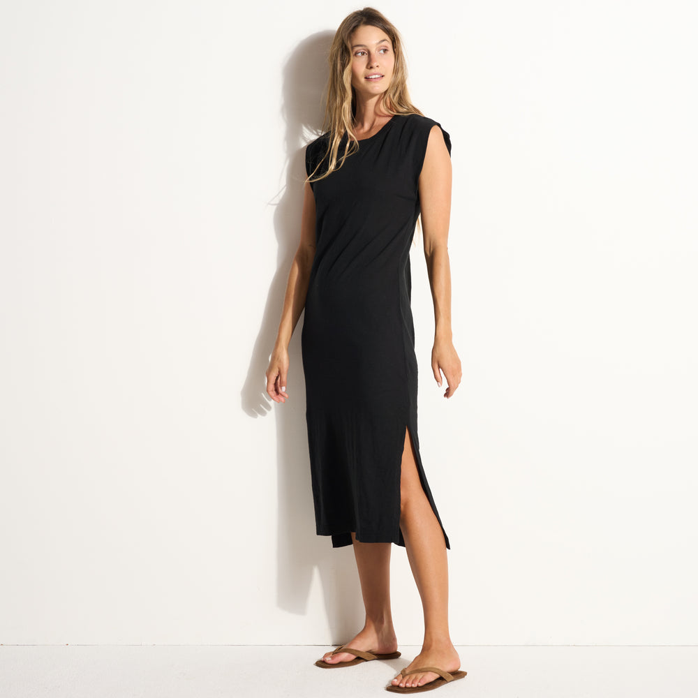 Womens Georgia Slub Muscle Tank Dress WKDR0005 Black