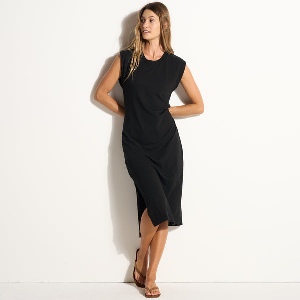 Womens Georgia Slub Muscle Tank Dress WKDR0005 Black
