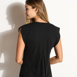 Womens Georgia Slub Muscle Tank Dress WKDR0005 Black
