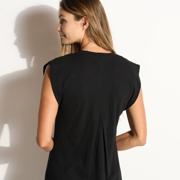 Womens Georgia Slub Muscle Tank Dress WKDR0005 Black