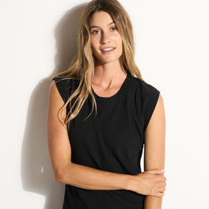 Womens Georgia Slub Muscle Tank Dress WKDR0005 Black