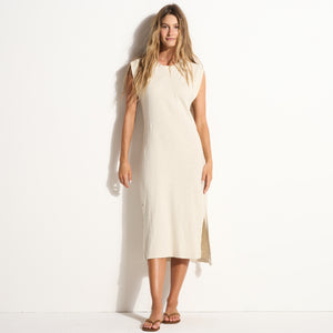 Womens Georgia Slub Muscle Tank Dress WKDR0005 Bone