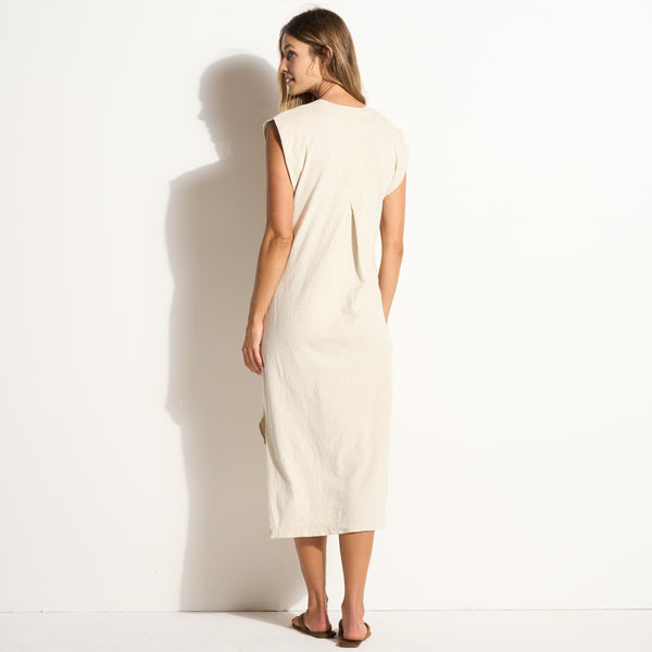 Womens Georgia Slub Muscle Tank Dress WKDR0005 Bone