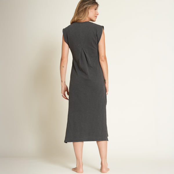 Womens Georgia Slub Muscle Tank Dress WKDR0005 Faded Black
