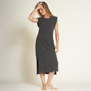 Womens Georgia Slub Muscle Tank Dress WKDR0005 Faded Black