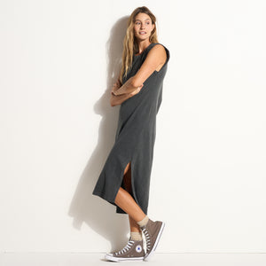 Womens Georgia Slub Muscle Tank Dress WKDR0005 Faded Black