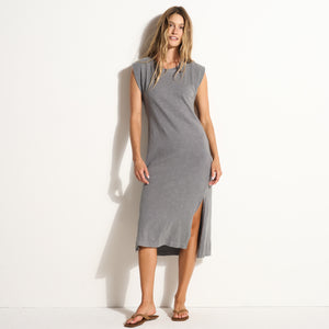 Womens Georgia Slub Muscle Tank Dress WKDR0005 Flint Gray