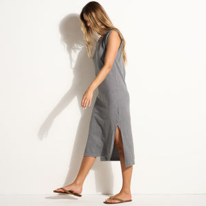 Womens Georgia Slub Muscle Tank Dress WKDR0005 Flint Gray