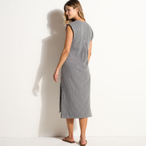 Womens Georgia Slub Muscle Tank Dress WKDR0005 Flint Gray