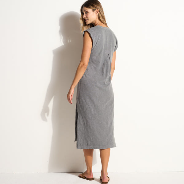 Womens Georgia Slub Muscle Tank Dress WKDR0005 Flint Gray