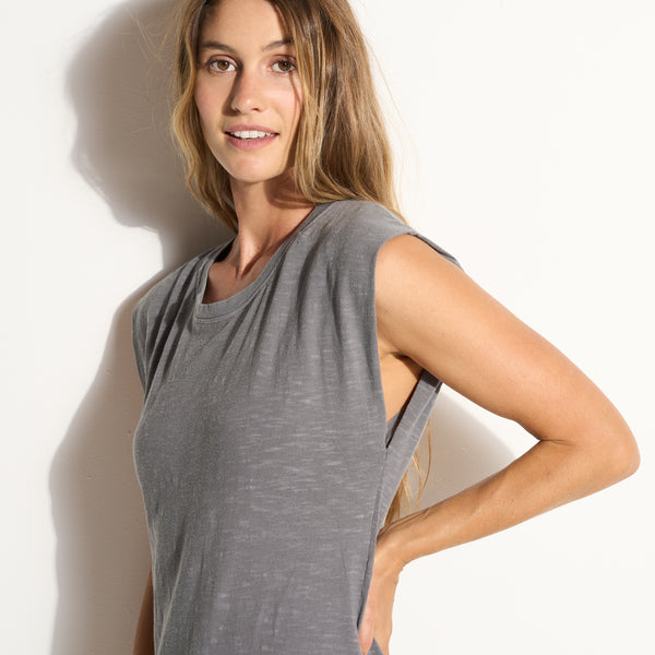 Womens Georgia Slub Muscle Tank Dress WKDR0005 Flint Gray