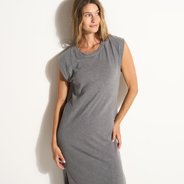Womens Georgia Slub Muscle Tank Dress WKDR0005 Flint Gray