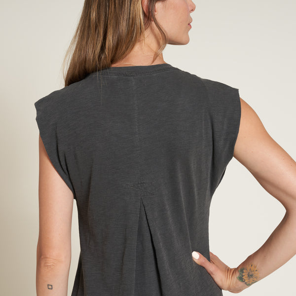 Womens Georgia Slub Muscle Tank Dress WKDR0005 Faded Black