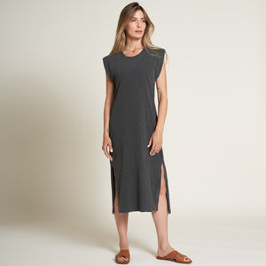 Womens Georgia Slub Muscle Tank Dress WKDR0005 Faded Black