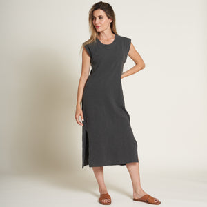 Womens Georgia Slub Muscle Tank Dress WKDR0005 Faded Black