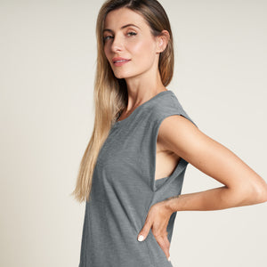 Womens Georgia Slub Muscle Tank Dress WKDR0005 Flint Gray