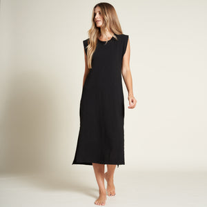 Womens Georgia Slub Muscle Tank Dress WKDR0005 Black