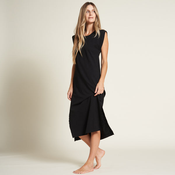 Womens Georgia Slub Muscle Tank Dress WKDR0005 Black