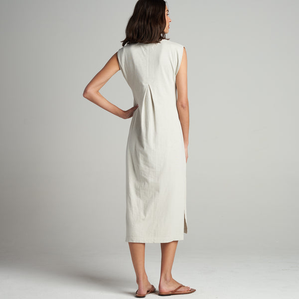 Womens Georgia Slub Muscle Tank Dress WKDR0005 Bone