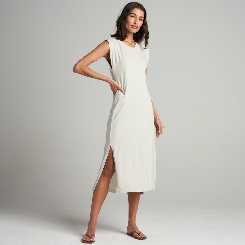 Womens Georgia Slub Muscle Tank Dress WKDR0005 Bone