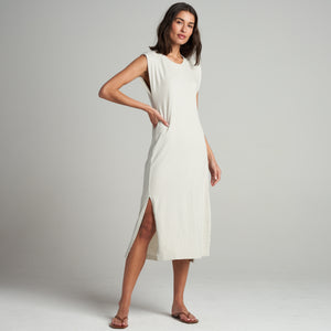 Womens Georgia Slub Muscle Tank Dress WKDR0005 Bone