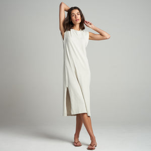 Womens Georgia Slub Muscle Tank Dress WKDR0005 Bone