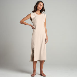 Womens Georgia Slub Muscle Tank Dress WKDR0005 Rose Quartz