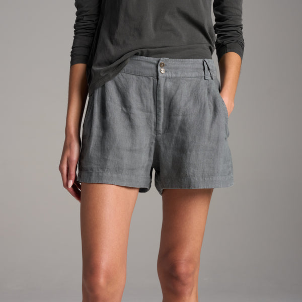 Womens Grayson Linen Short WWSR0003 Flint