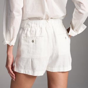 Womens Grayson Linen Short WWSR0003 Sail White