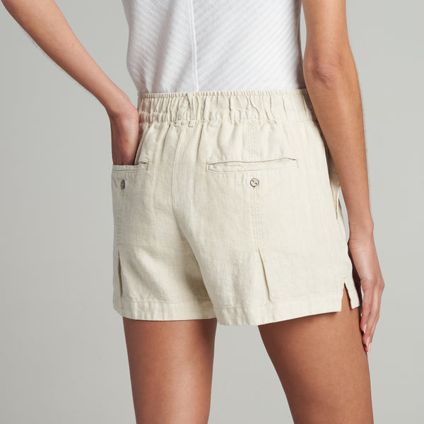 Womens Grayson Linen Short WWSR0003 Bone