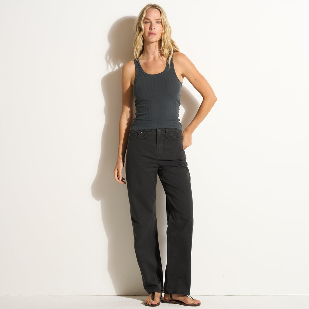 Womens Bernadette 5 Pocket Straight Leg Pant WWPT0010 Washed Black
