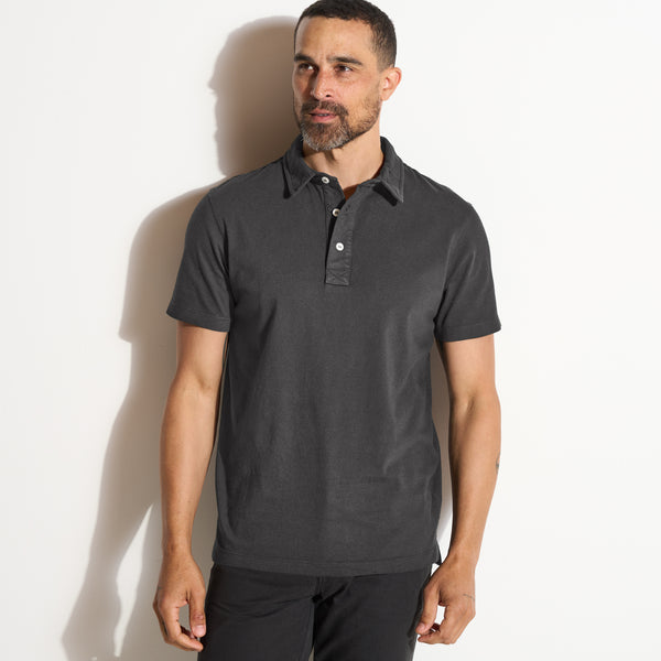 Mens Henderson Short Sleeve Polo MKTP0010RS Faded Black