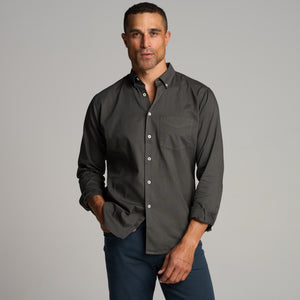 Mens Henrick Oxford Shirt MWTP0019 Faded Black