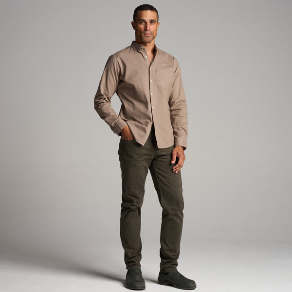 Mens Henrick Oxford Shirt MWTP0019 Fanshell Grey