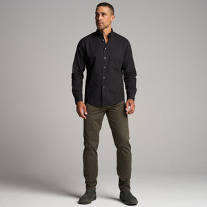 Mens Henrick Oxford Shirt MWTP0019 Washed Black