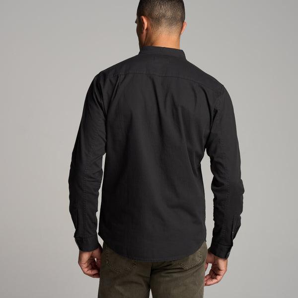 Mens Henrick Oxford Shirt MWTP0019 Washed Black