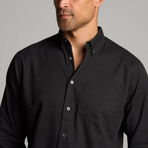 Mens Henrick Oxford Shirt MWTP0019 Washed Black